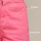  denim shorts strawberry Red-Tweeny Mini