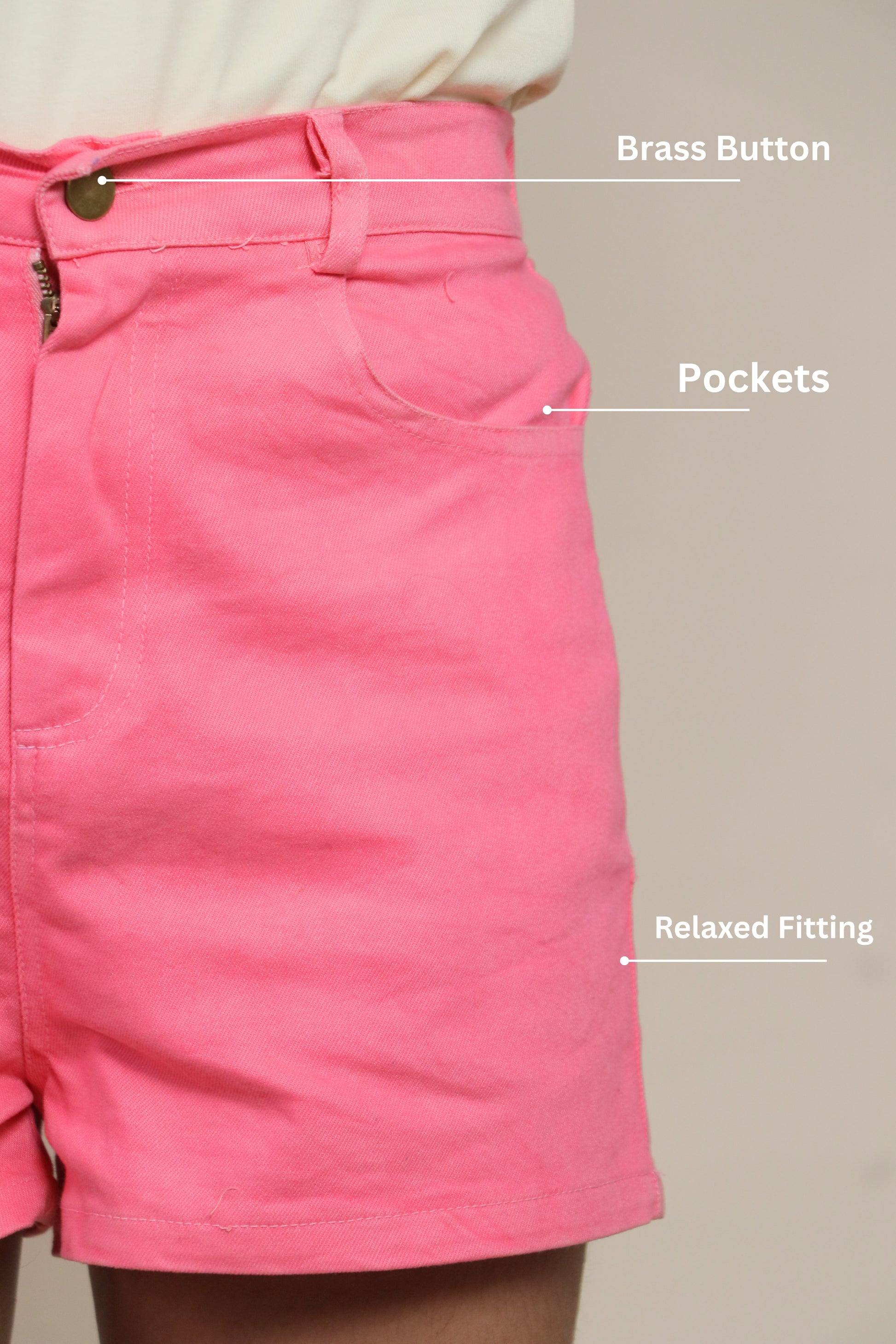  denim shorts strawberry Red-Tweeny Mini