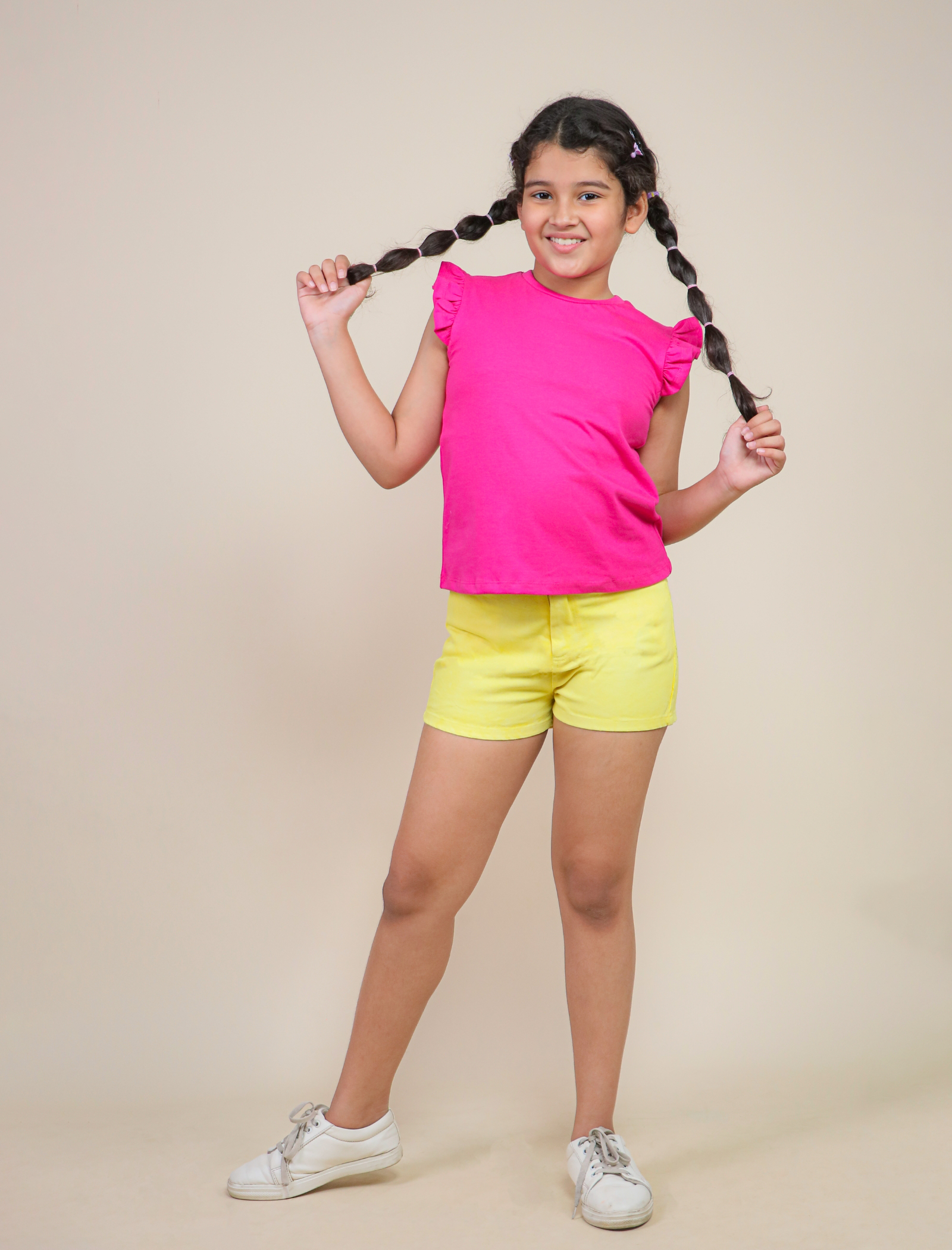 Flutter Sleeve Top - Hot Pink