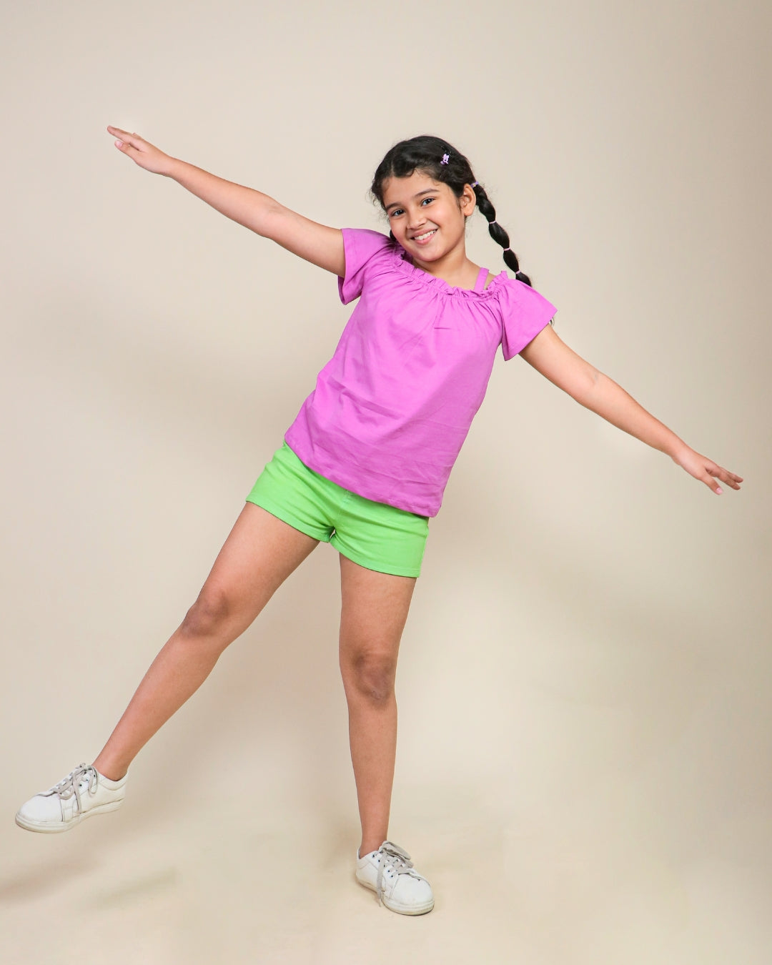 Clothing Set-Green Magenta