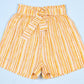 Girls Kids Pure Cotton Summer Striped Shorts