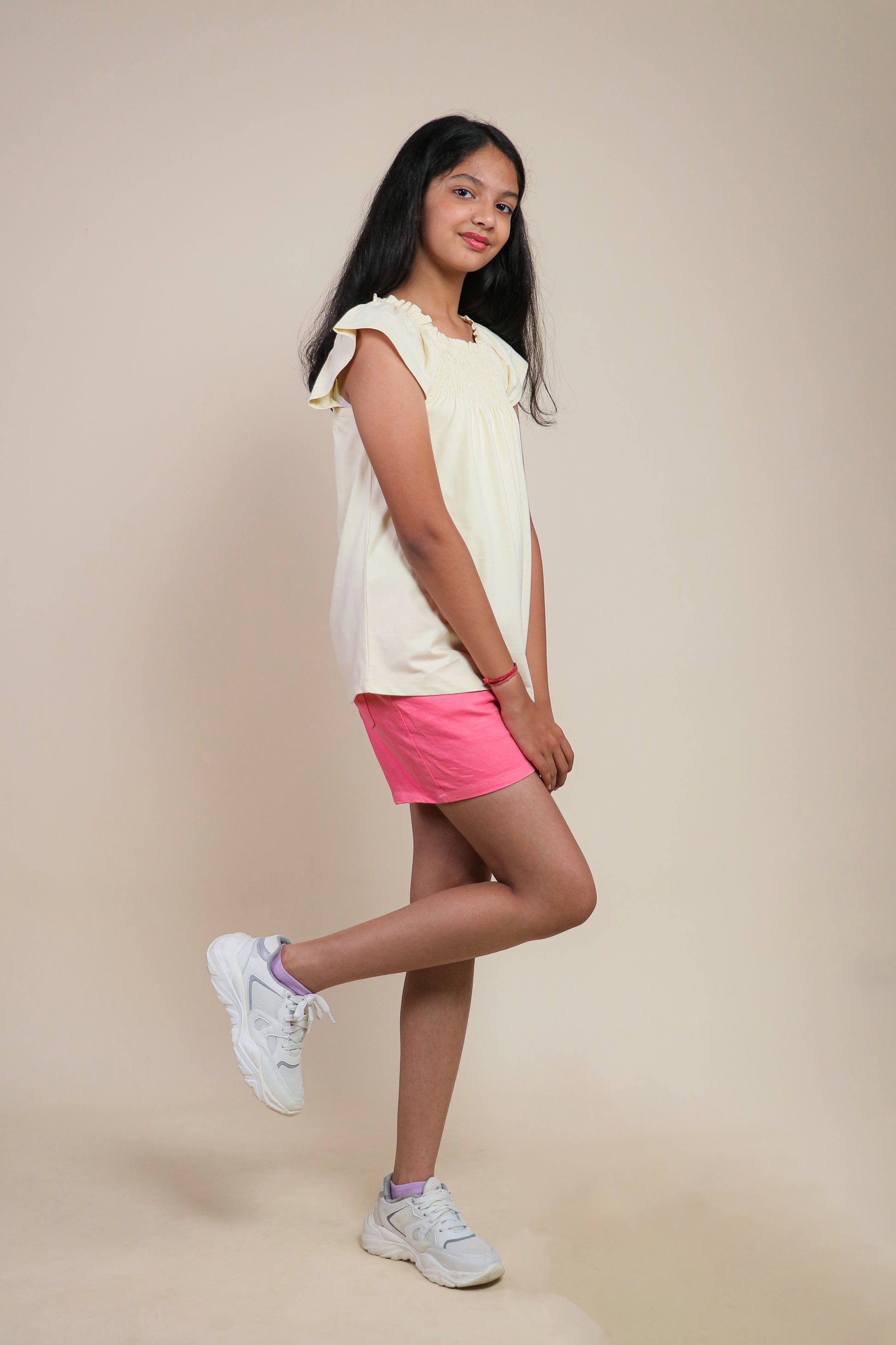  denim shorts strawberry Red-Tweeny Mini