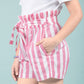 Girls Kids Pure Cotton Summer Striped Shorts (Pink)