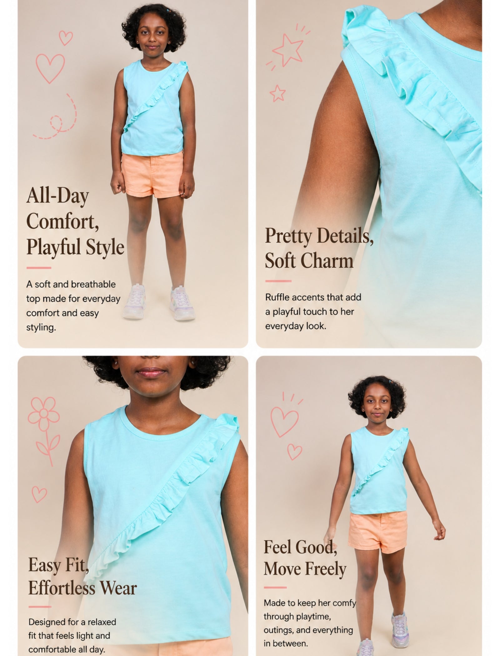 Sleeveless Top - Aqua Breeze