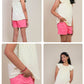  denim shorts strawberry Red-Tweeny Mini