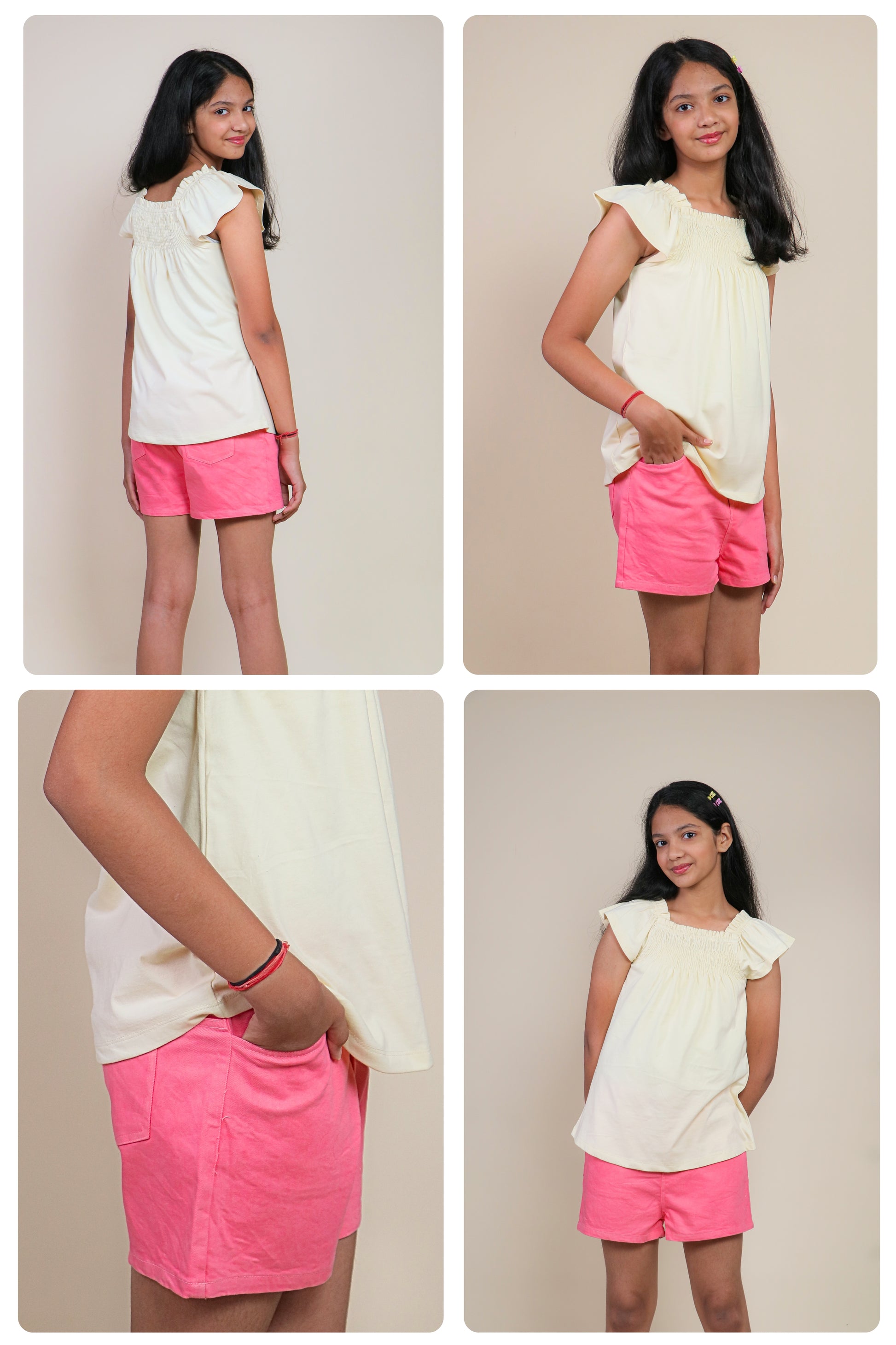  denim shorts strawberry Red-Tweeny Mini