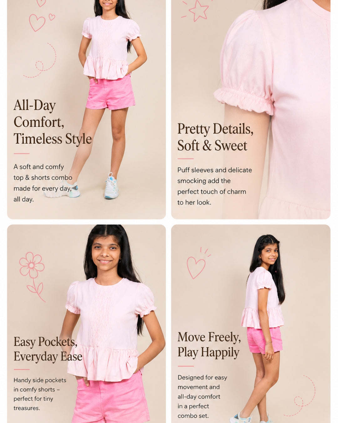 Clothing Set-Pink Pink