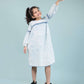 Acid Wash Denim Dress for Girls Kids with Full Sleeves (Light Blue) - Tweeny Mini