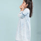 Acid Wash Denim Dress for Girls Kids with Full Sleeves (Light Blue) - Tweeny Mini