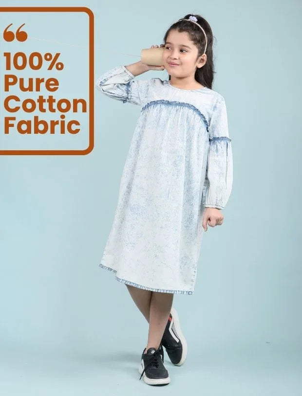 Acid Wash Denim Dress-Tweeny Mini