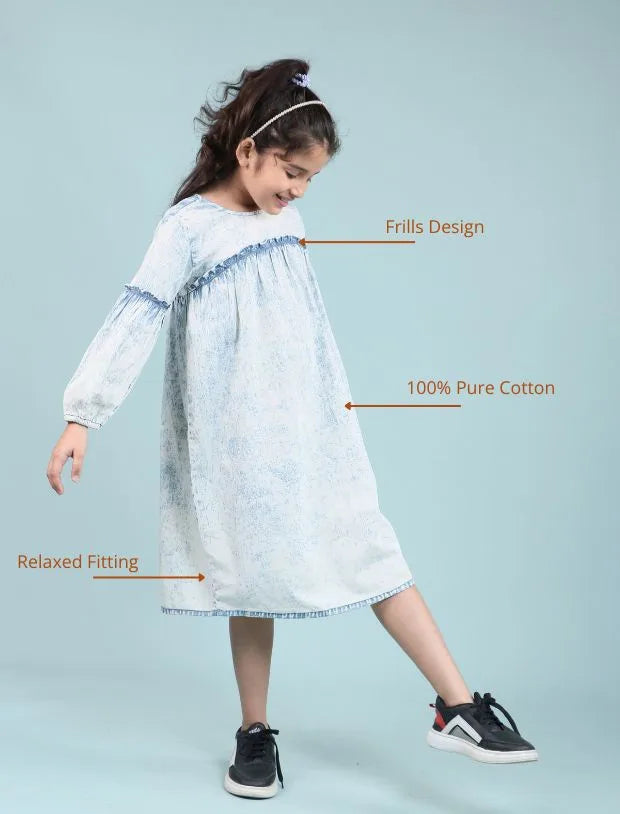 Acid Wash Denim Dress-Tweeny Mini