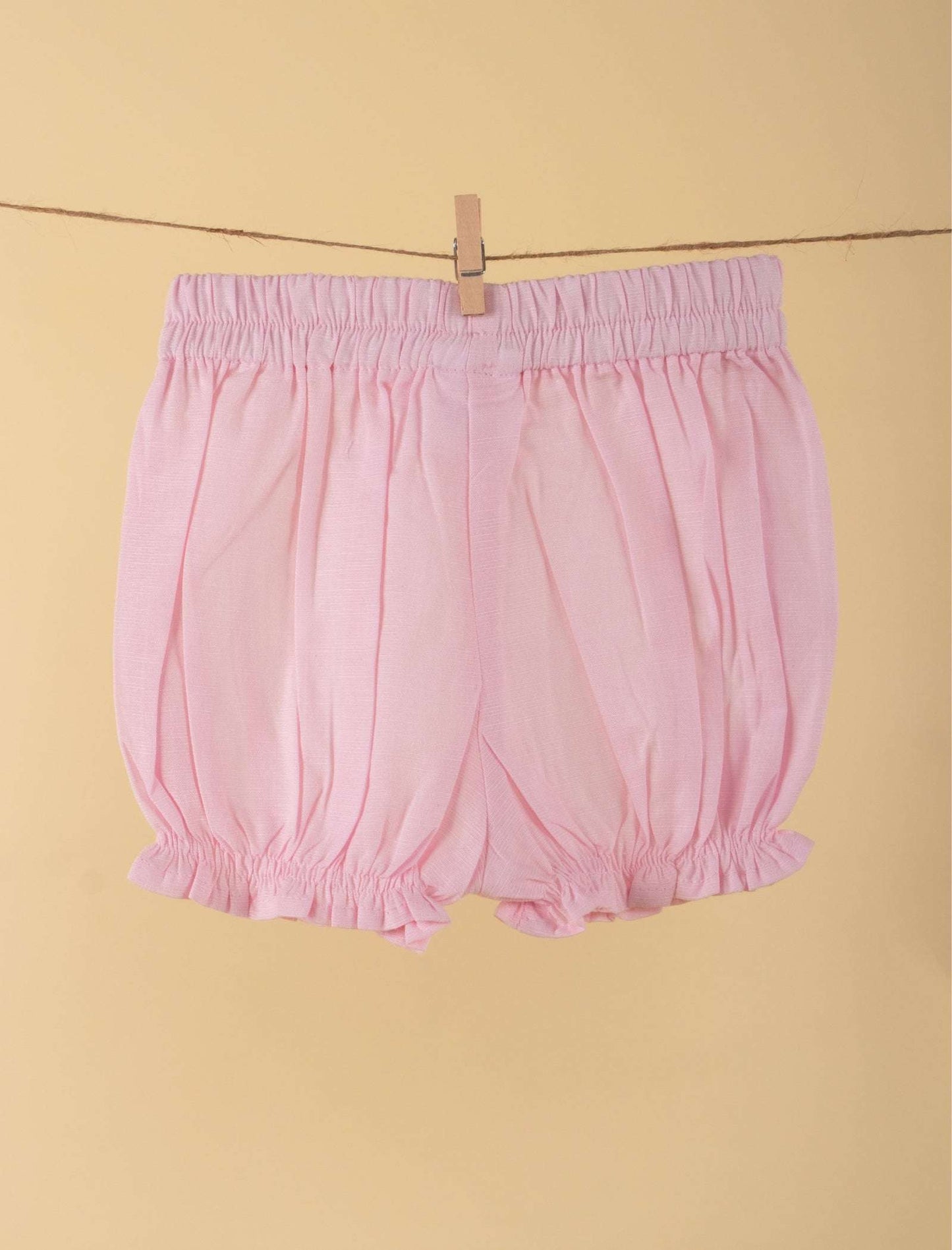 Newborn Baby Girl Summer Frock with Matching Cap and Bloomer (Pink) - Tweeny Mini