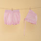 Newborn Baby Girl Summer Frock with Matching Cap and Bloomer (Pink) - Tweeny Mini