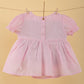 Newborn Baby Girl Summer Frock with Matching Cap and Bloomer (Pink) - Tweeny Mini