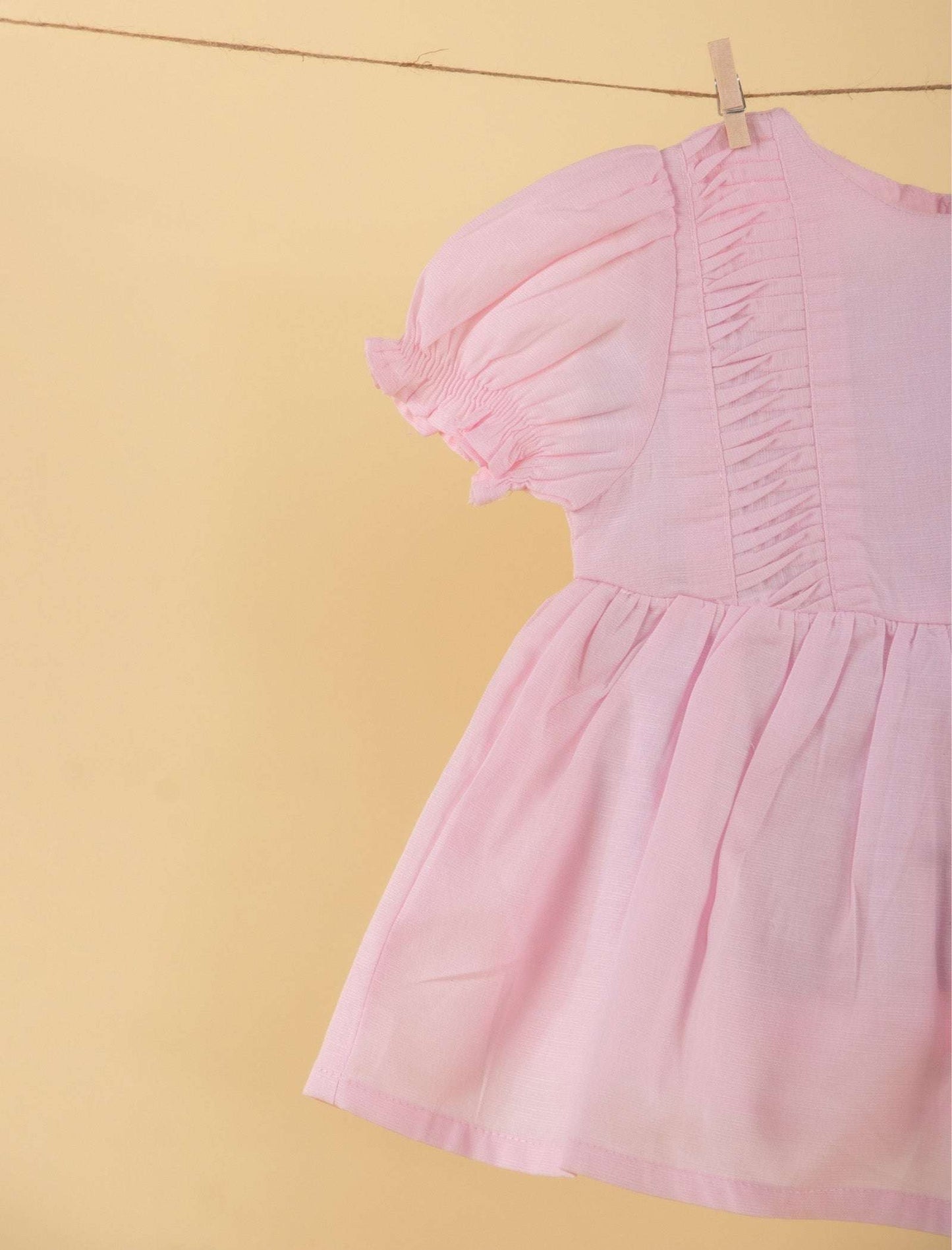 Newborn Baby Girl Summer Frock with Matching Cap and Bloomer (Pink) - Tweeny Mini