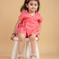 Pure Cotton Wrap Style Infant Baby Dress For Girls Kids with Headband (Coral Red) - Tweeny Mini