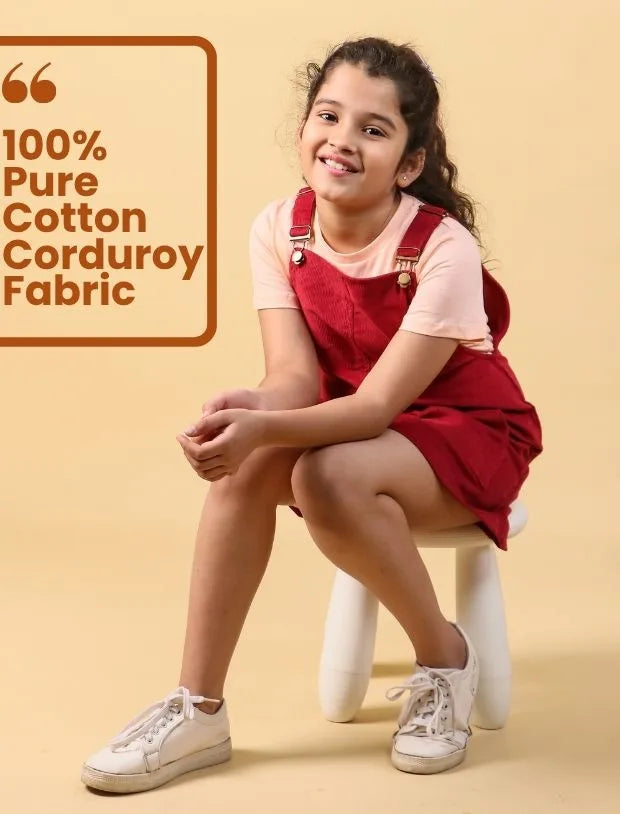 Classic_Corduroy_Pinafore_Dress_for_Girls_Kids_Red_with_T_shirt-Tweeny Mini