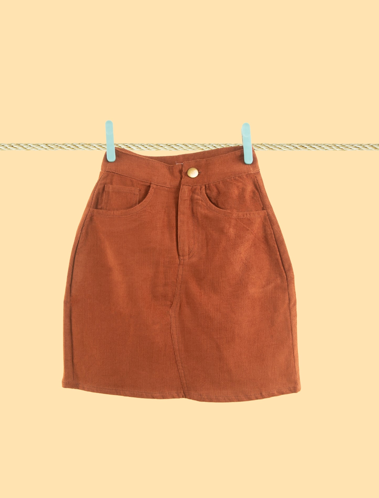 Classic A Line Corduroy Skirt for Girls Kids (Rust) - Tweeny Mini