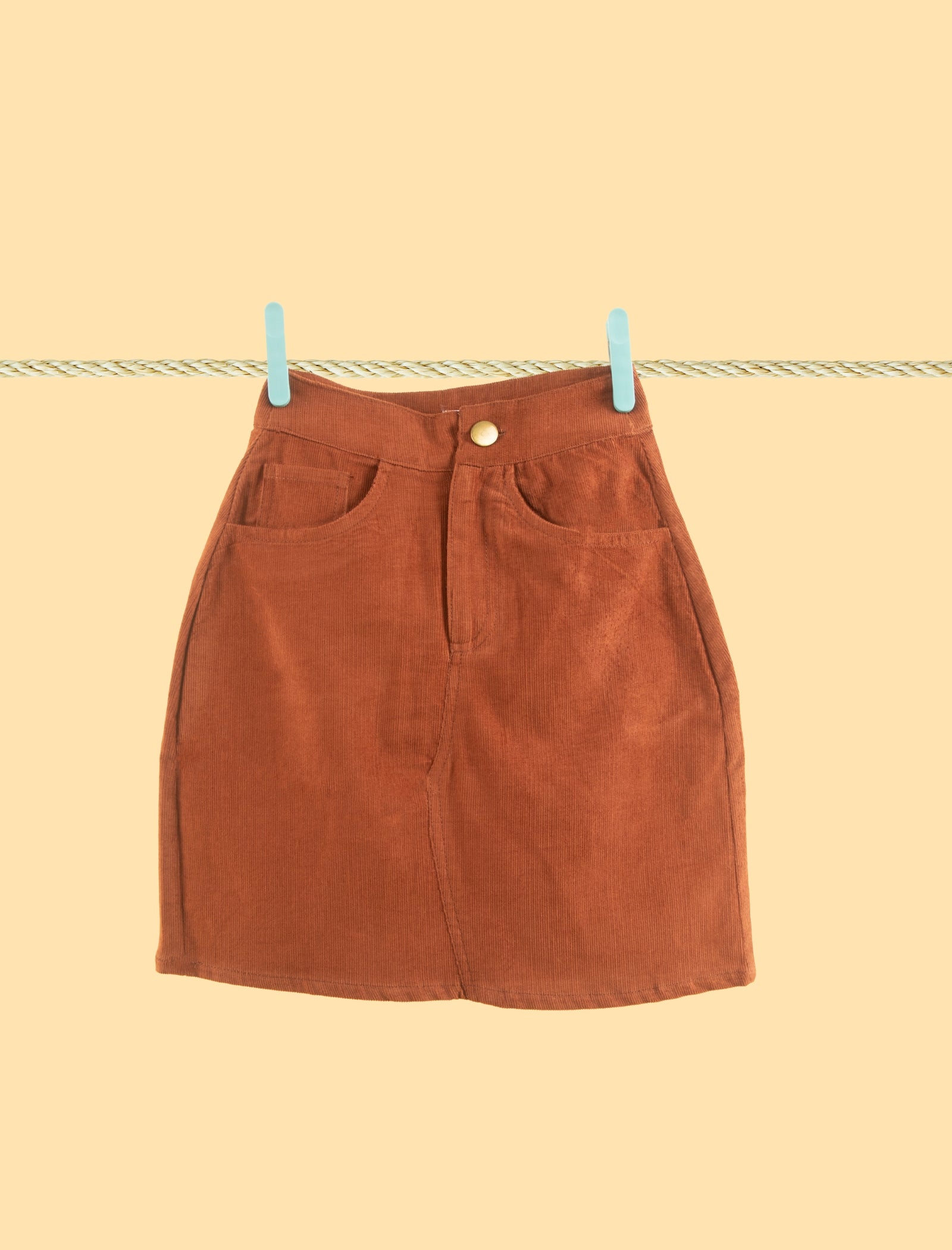 Classic A Line Corduroy Skirt for Girls Kids (Rust) - Tweeny Mini
