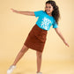 Classic A Line Corduroy Skirt for Girls Kids (Rust) - Tweeny Mini
