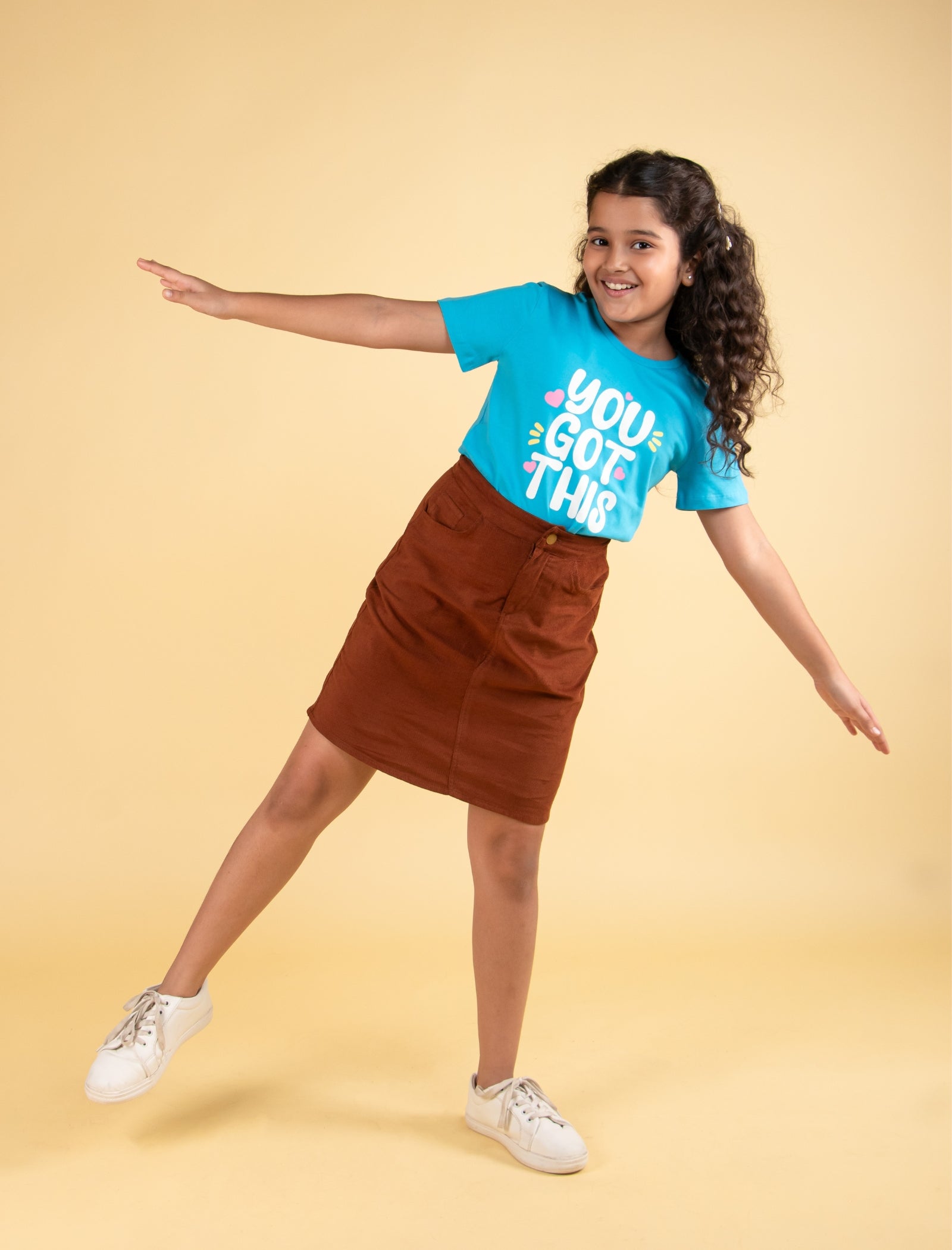 Classic A Line Corduroy Skirt for Girls Kids (Rust) - Tweeny Mini