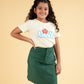 Stylish A-Line Corduroy Skirt for Kids Girls (Green) - Tweeny Mini