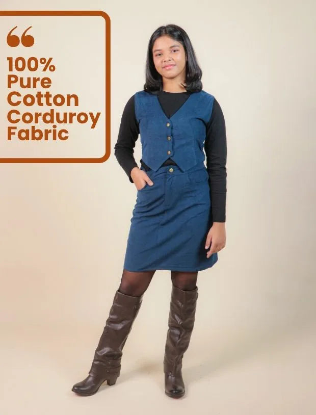 CordyChicWaistcoatforGirlsKids-Tweeny Mini