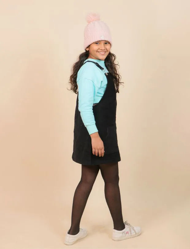  Cotton Sweatshirt with Corduroy Pinafore Dress-Tweeny Mini