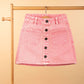 Candy Pop Denim Skirt For Kids Girls (Candy Pink) - Tweeny Mini