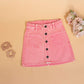 Candy Pop Denim Skirt For Kids Girls (Candy Pink) - Tweeny Mini