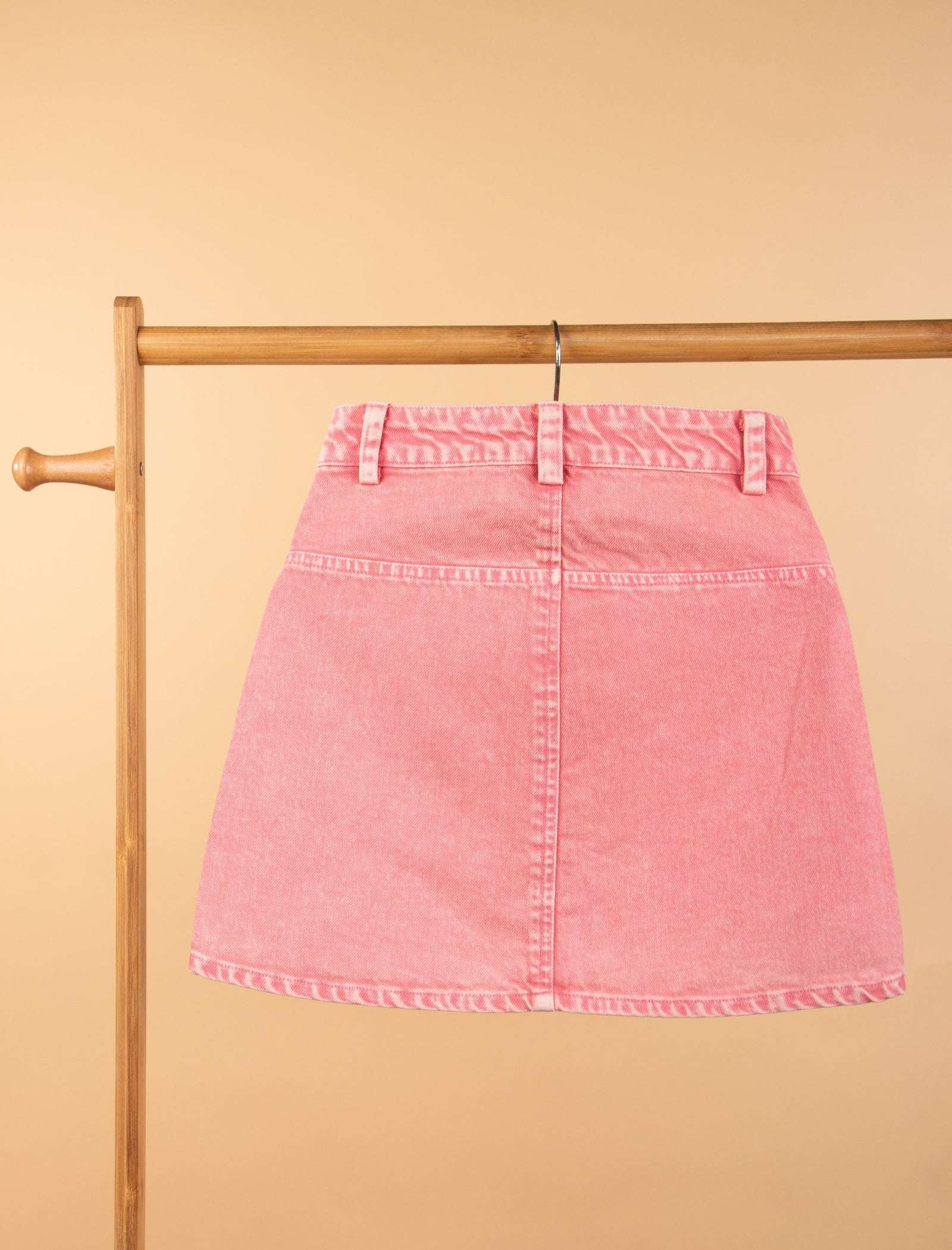 Candy Pop Denim Skirt For Kids Girls (Candy Pink) - Tweeny Mini