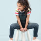 Premium Denim Dungarees for Girls Kids (Dark Blue) - Tweeny Mini