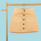 Candy Pop Denim Skirt For Kids Girls (Butterscotch Cream) - Tweeny Mini