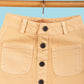 Candy Pop Denim Skirt For Kids Girls (Butterscotch Cream) - Tweeny Mini