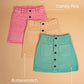Candy Pop Denim Skirt For Kids Girls (Butterscotch Cream) - Tweeny Mini