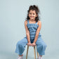 Summer Frilled Denim Jumpsuit for Girls Kids (Blue) - Tweeny Mini