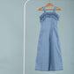 Summer Frilled Denim Jumpsuit for Girls Kids (Blue) - Tweeny Mini