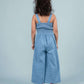 Summer Frilled Denim Jumpsuit for Girls Kids (Blue) - Tweeny Mini