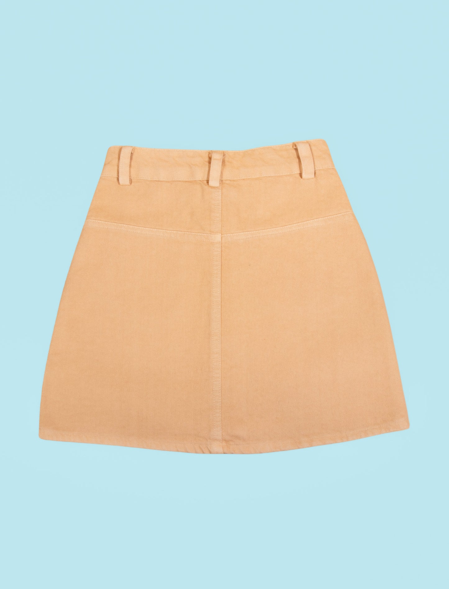 Candy Pop Denim Skirt For Kids Girls (Butterscotch Cream) - Tweeny Mini
