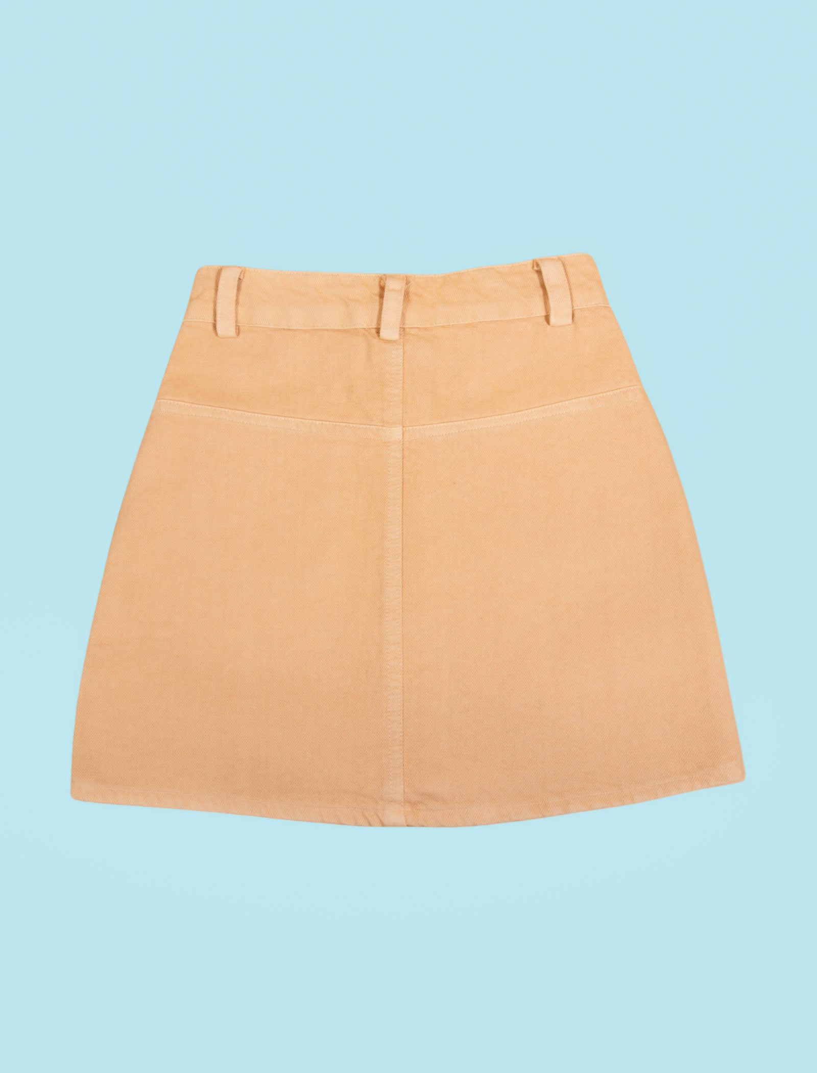 Candy Pop Denim Skirt For Kids Girls (Butterscotch Cream) - Tweeny Mini