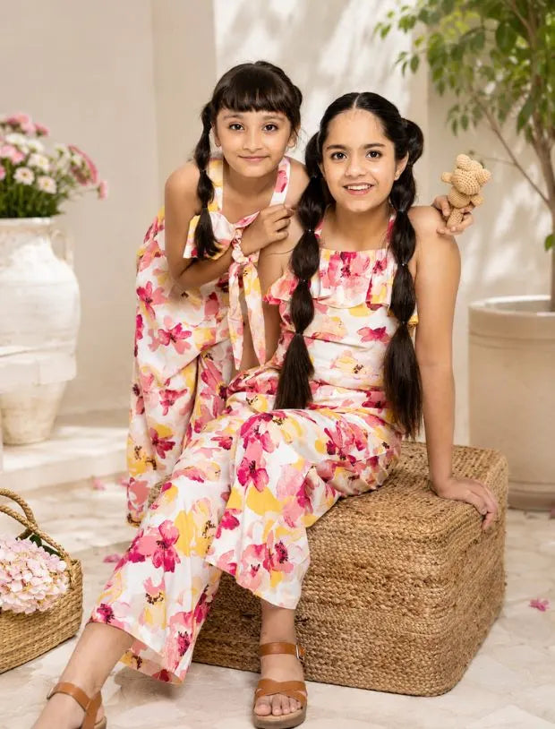 Floral Jumpsuits for Kids Multi Colour -Tweeny Mini