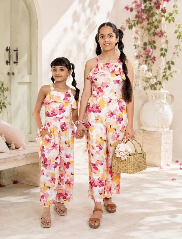 Floral Jumpsuits for Kids Multi Colour -Tweeny Mini