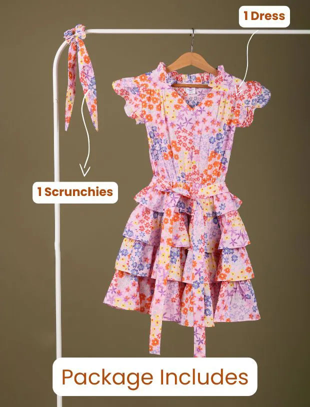 Floral dress Pink-Tweeny Mini