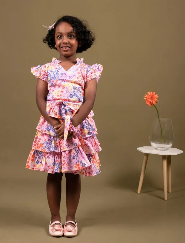 Floral dress Pink-Tweeny Mini