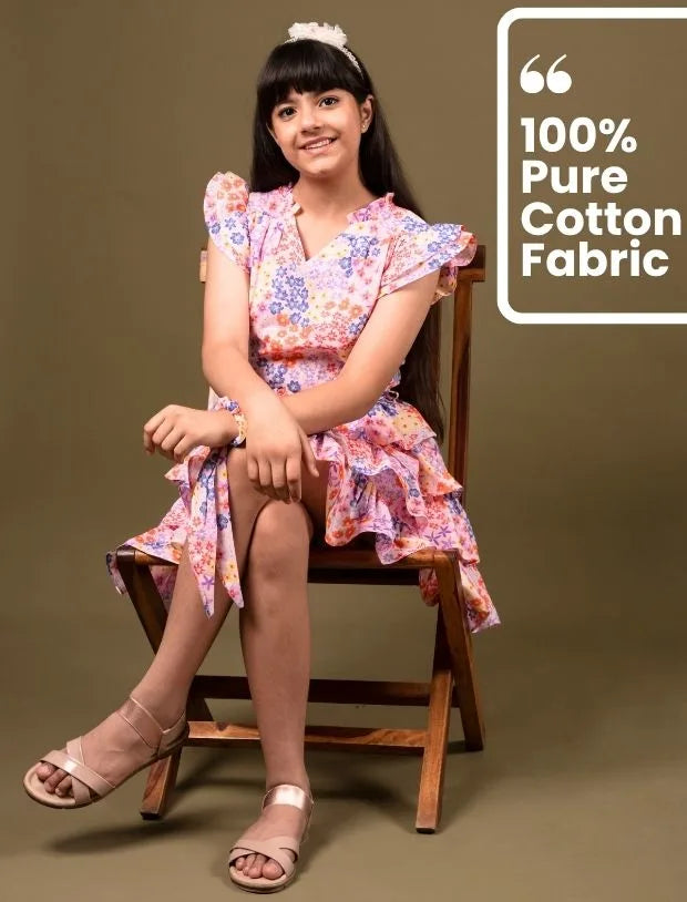 Floral dress Pink-Tweeny Mini