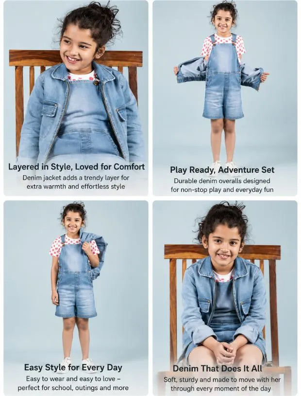Girls 3 Piece Denim Set-Tweeny Mini