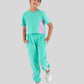 Trendy Colour Block Girls Cotton Joggers Set (Sea Green) - Tweeny Mini