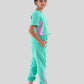 Trendy Colour Block Girls Cotton Joggers Set (Sea Green) - Tweeny Mini