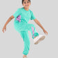 Trendy Colour Block Girls Cotton Joggers Set (Sea Green) - Tweeny Mini