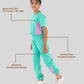 Trendy Colour Block Girls Cotton Joggers Set (Sea Green) - Tweeny Mini